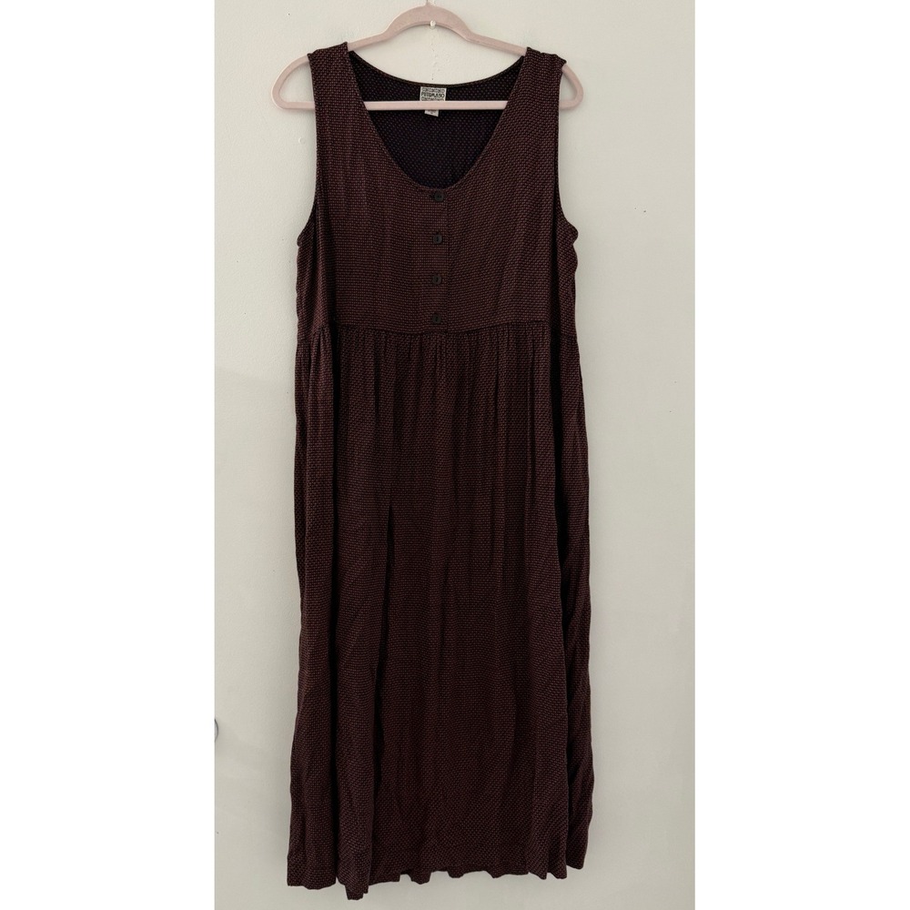 Putumayo Y2K Women's Red Black Jacquard Sleeveless Maxi Dress Size M lagenlook